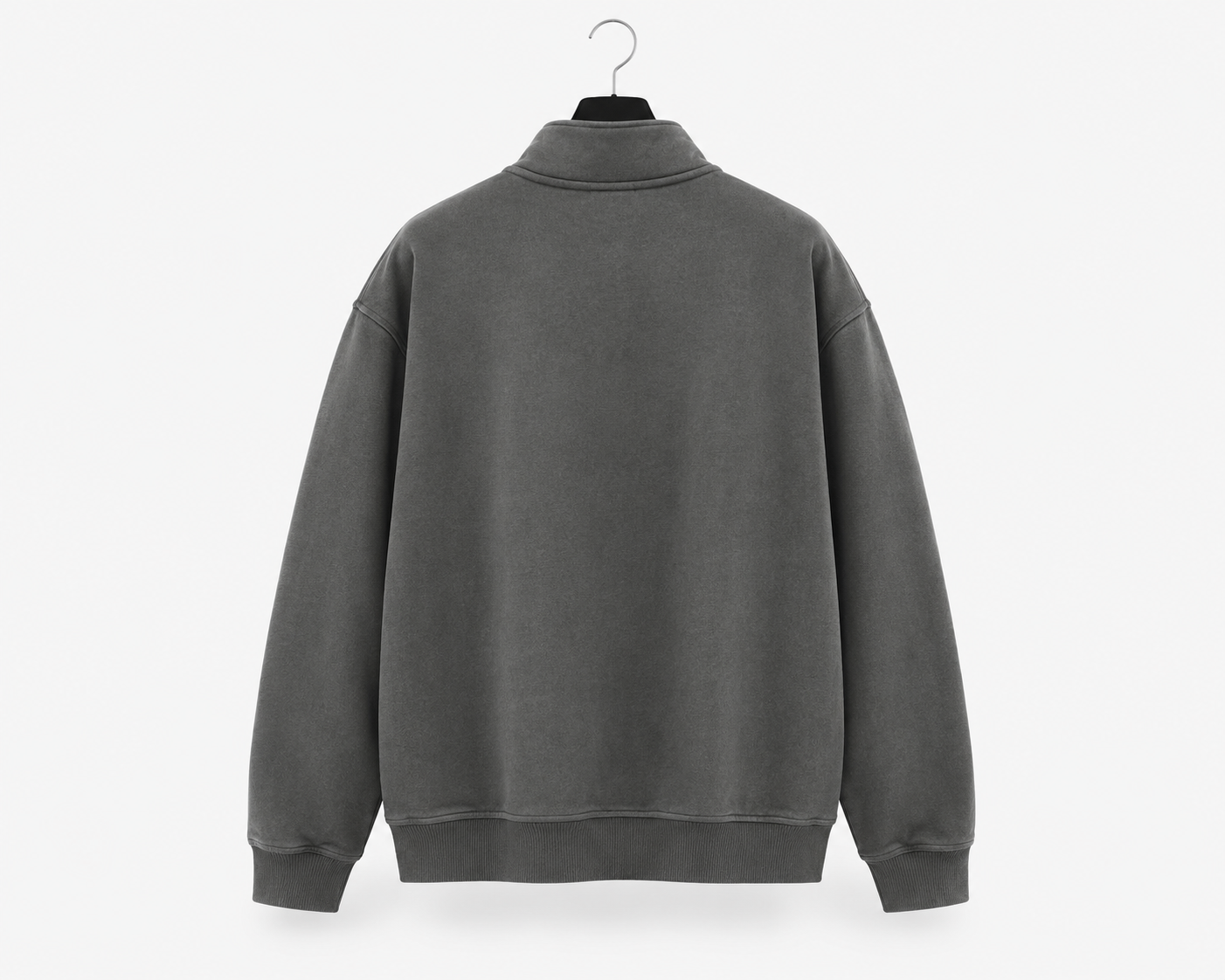 Oversized Classic Grey Quarter Zip