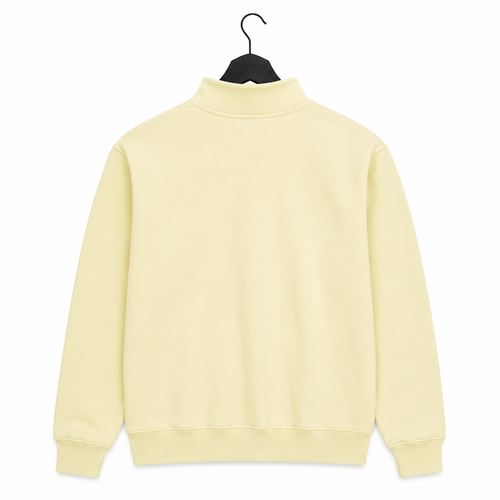 Oversized Ivory Yellow Oversized Quarter Zip